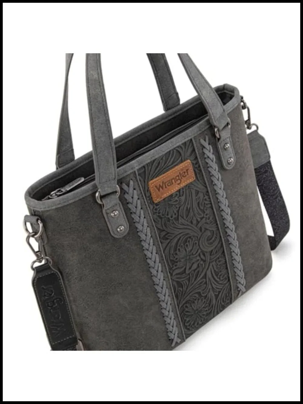 Western Aztec Print Tote Bag for Women PU Leather Satchel with Detachable